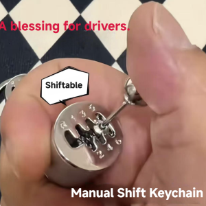 Personalized manual transmission release keychain