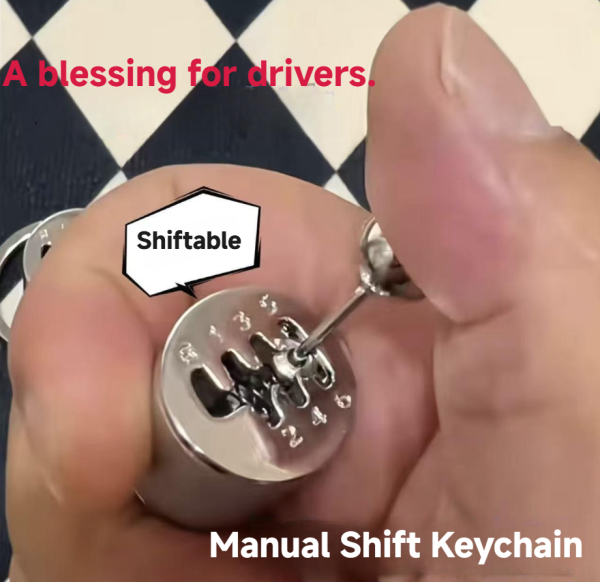 Personalized manual transmission release keychain