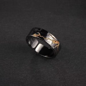 Golden lightning ring