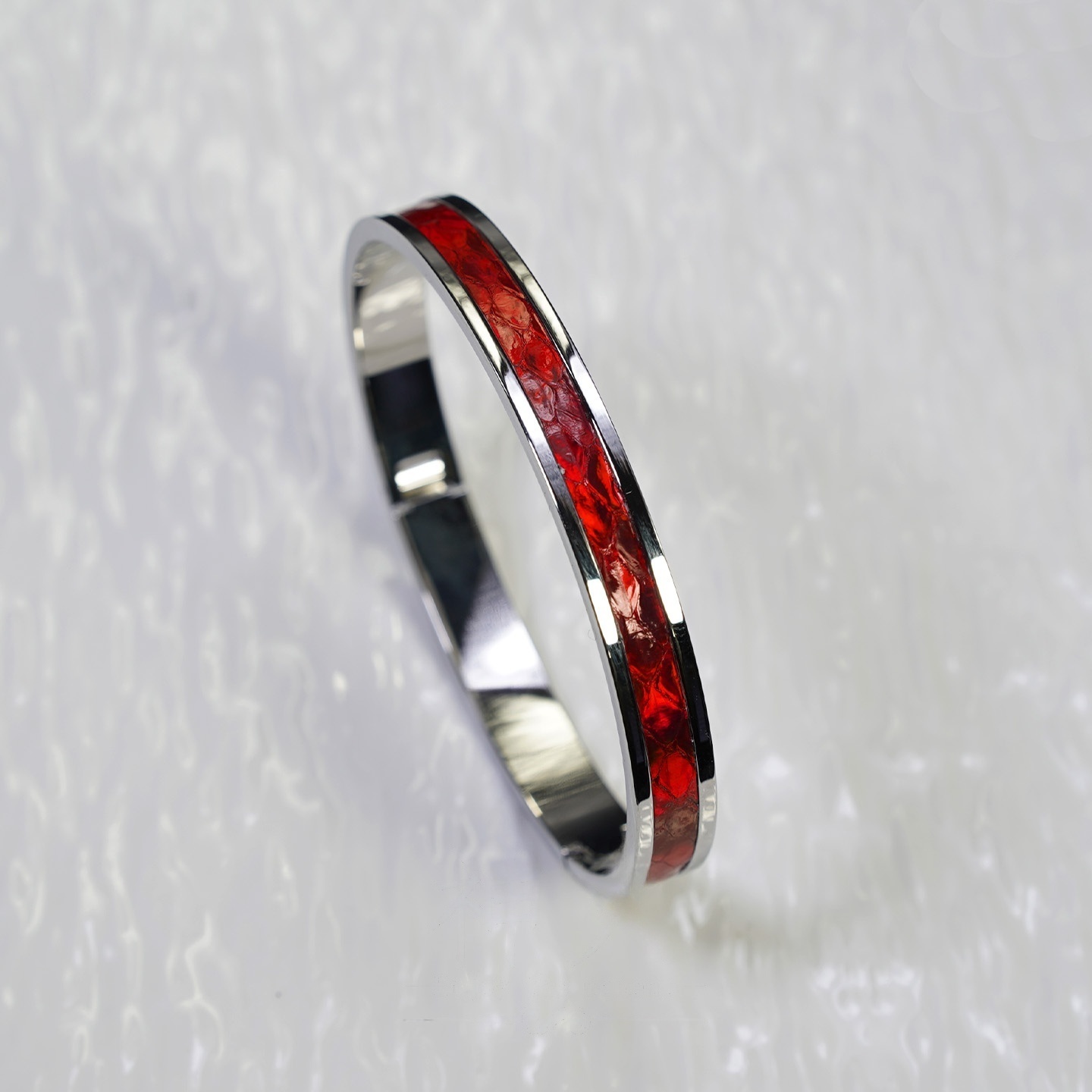 Silver volcanic lava red