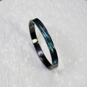 Metallic black-gray brilliant blue