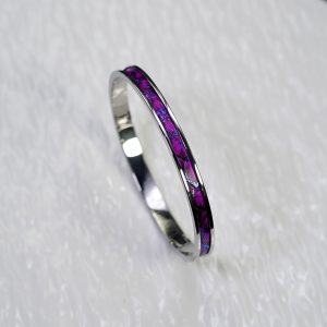 Metallic silver purple pink