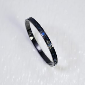 Metallic black silver laser blue-purple