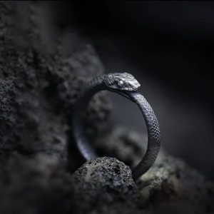 Infinite Black Python Ring
