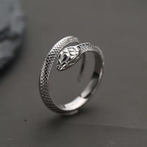 Silver python ring