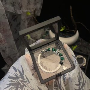 Snake bone agate bracelet